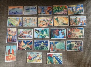 1951 Bowman Jets Rockets Spacemen 22 Different Cards Lot Low Grade