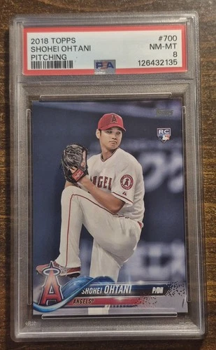 2018 Topps Shohei Ohtani RC Pitching Rookie #700 PSA 8 NM-MT