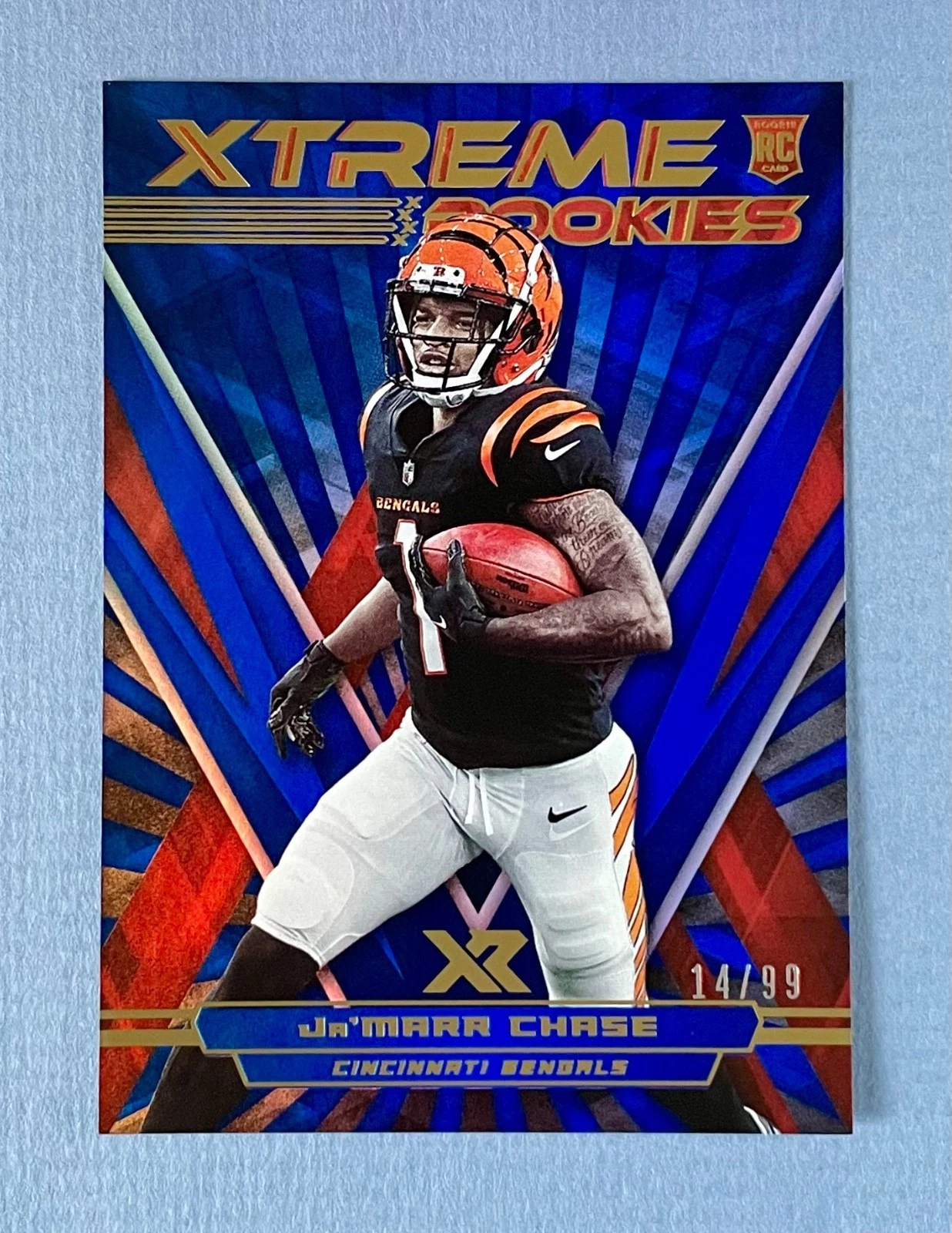 JaMarr Chase Panini XR Xtreme Rookies #XTR15 Blue