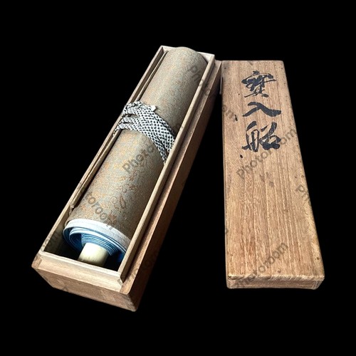 Antique Japanese Shunga Ukiyo-e Scroll Hand-Painted Silk Erotic Art w/ Box