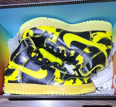 Nike Dunk Hi 1985 SP Yellow Acid Wash Black/Varsity Maize High Top DD9404-001