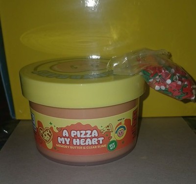 Peachybbies A Pizza My Heart Memory Butter & Clear Slime  DIY Kit-New 
