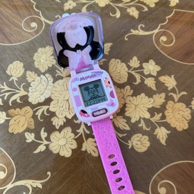 Girl's DISNEY Junior VTech Minnie Mouse Flip Top Digital Learning Game Watch