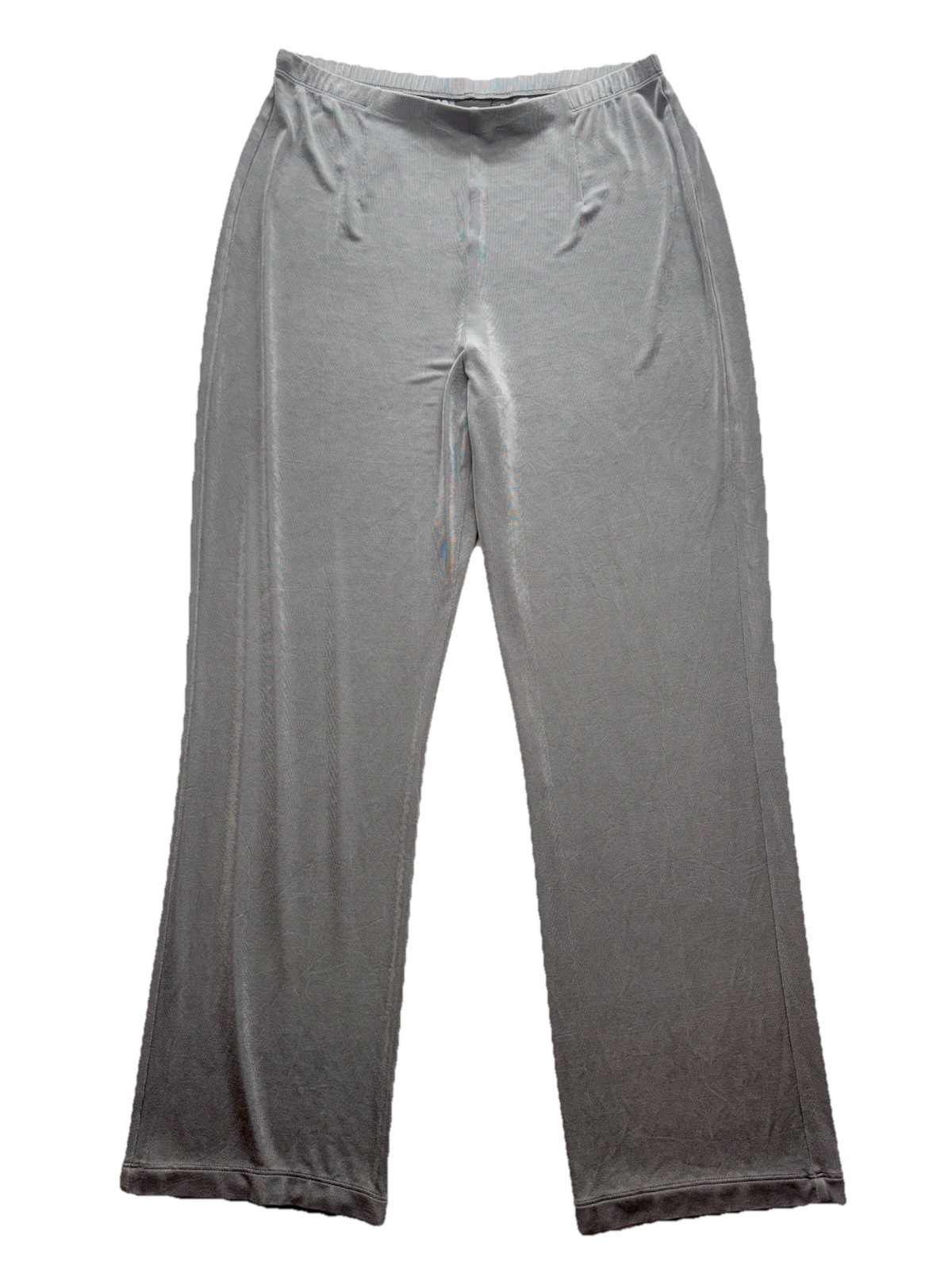 Women’s Chicos Travelers  Gray Pull On Elastic Waist Straight Leg Pants #594