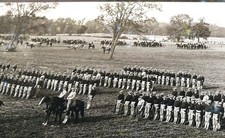 1906 CAMP BENJAMIN HARRISON ind vtg WWI photo army fort military horse soldier