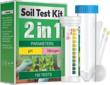 2 in 1 Soil Test Kit for Ph & Nitrogen, 150 Strips Soil Ph Test Kit, Soil Ph Tes