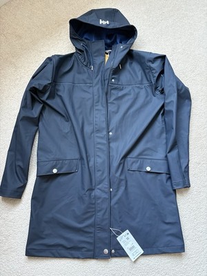 New Helly Hansen Women s Moss Rain Coat   Navy   Size L