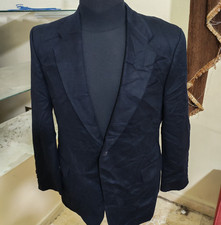 Vintage 100 pure cashmere Milano classic navy jacket blazer 40R