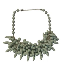 Statement Necklace Blue Bead Collar Necklace Fashion Jewelry