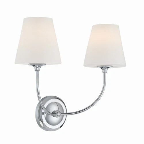 Crystorama Lighting Group 2442-OP Sylvan 2 Light 15" Tall Wall - Chrome - Picture 4 of 9