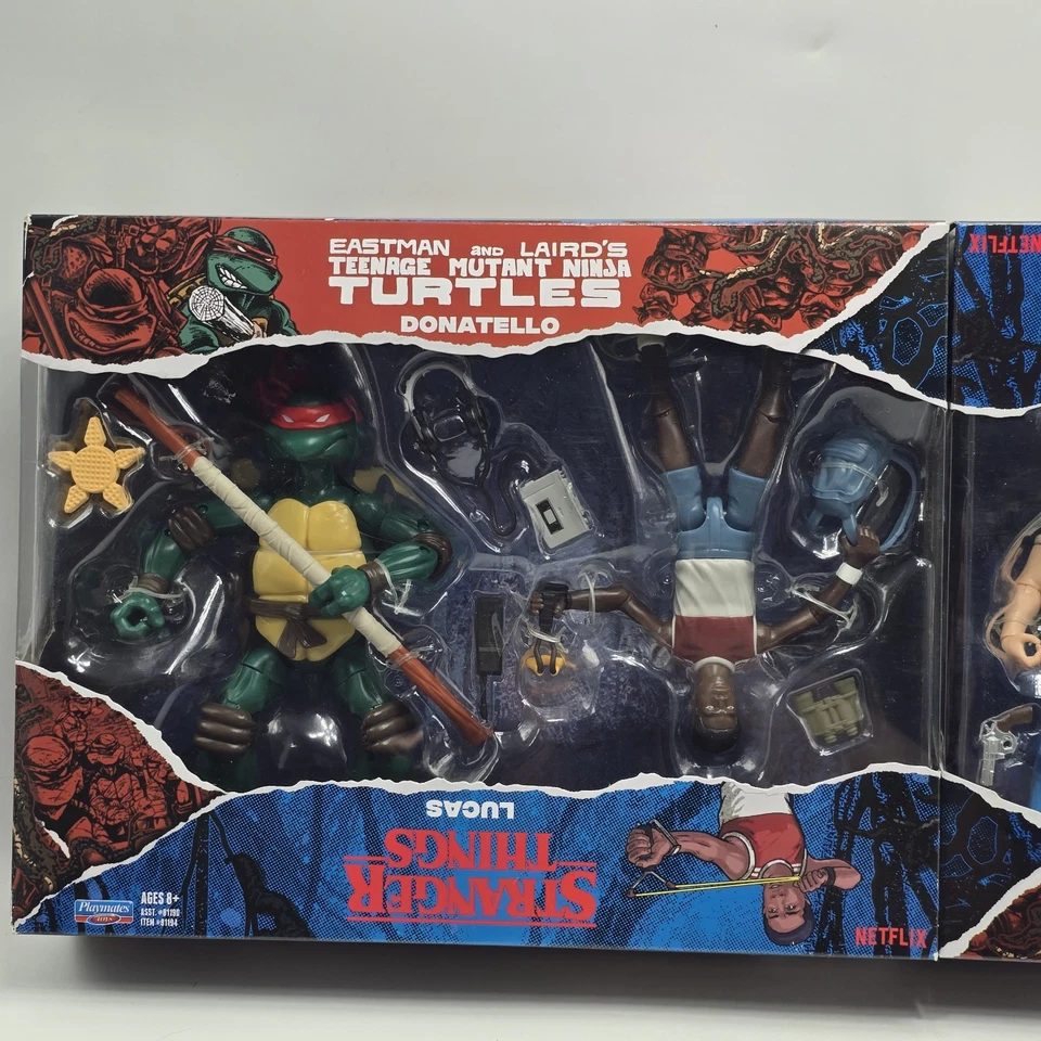 Teenage Mutant Ninja Turtles & Stranger Things Raphael, Hopper, Donatello, Lucas - Image 2 of 4