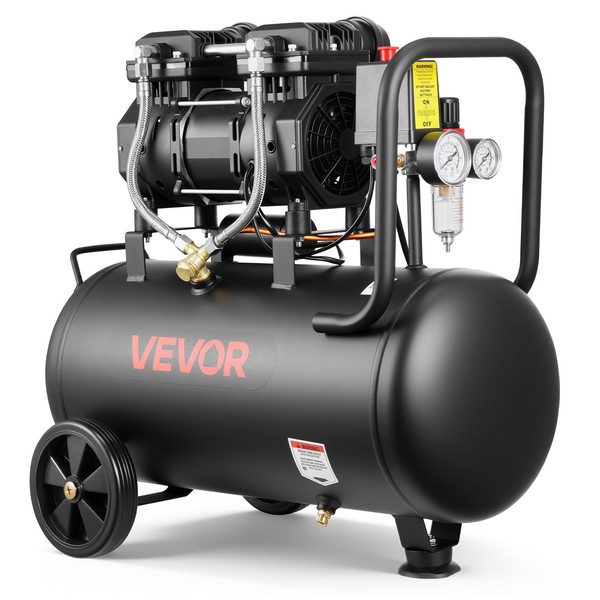 Vevor 1,5KW Druckluftkompressor ÖLfreier Kompressor Mit 30L Lufttank Max. 8 Bar-image