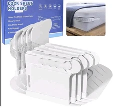 Lock Sheet Holders Keep Sheets Tight Heavy Duty Bed Sheet Holder Corner - Gray