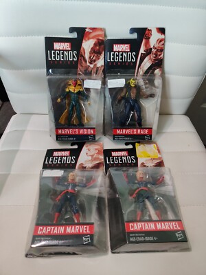 Marvel Vision 4'' Action Figure SET (4) 2015 Hasbro Legends Ultron/Captain Marvel