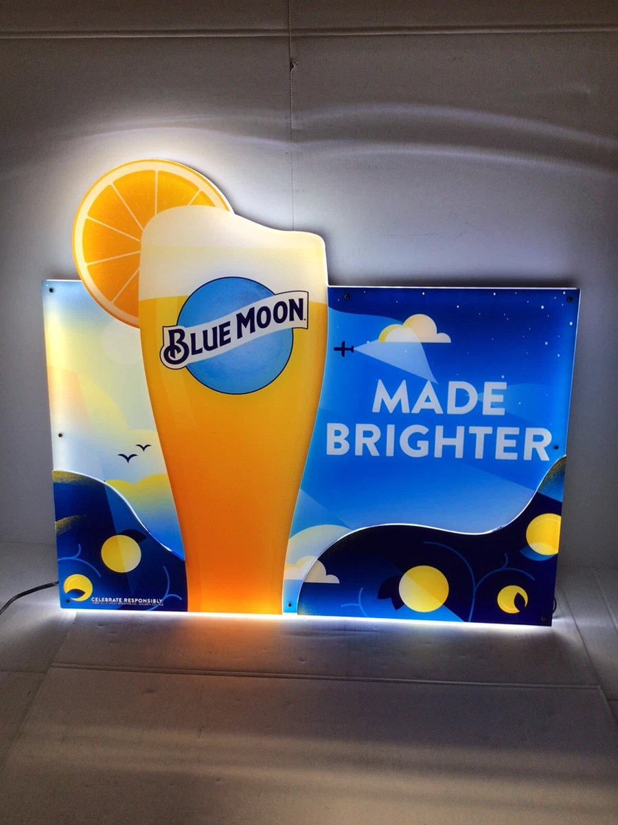 Blue moon beer light up sign deals