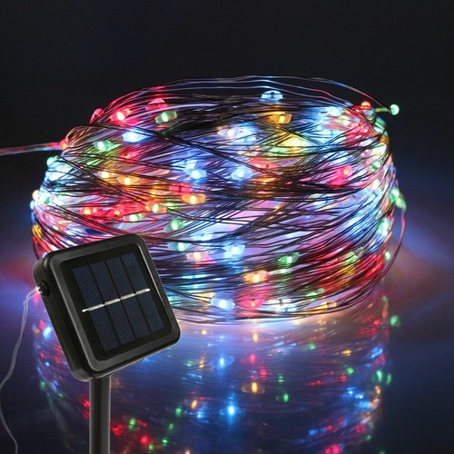 10/20/30M LED Solar Micro Rice Wire Copper Fairy String Lights Party Christmas - Picture 14 of 15