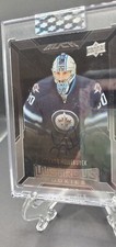 2021-22 UD Clear Cut Hockey Rookie Tribute Connor Hellebuyck SSP on card auto