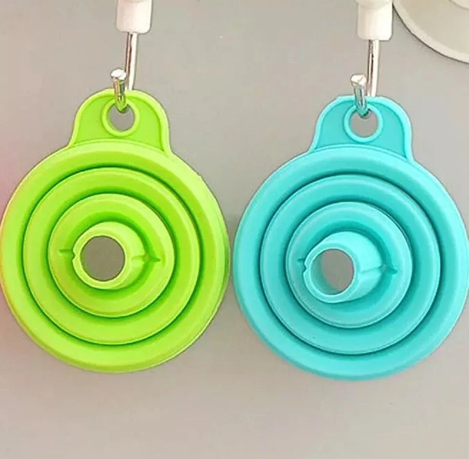 Набор из 6 складных силиконовых воронок — складные кухонные воронки для переноса жидкости - Изображение 2 из 4