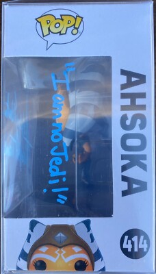 Ashley Eckstien Signed Ahsoka Tano Star Wars Excl Funko Pop. Insc