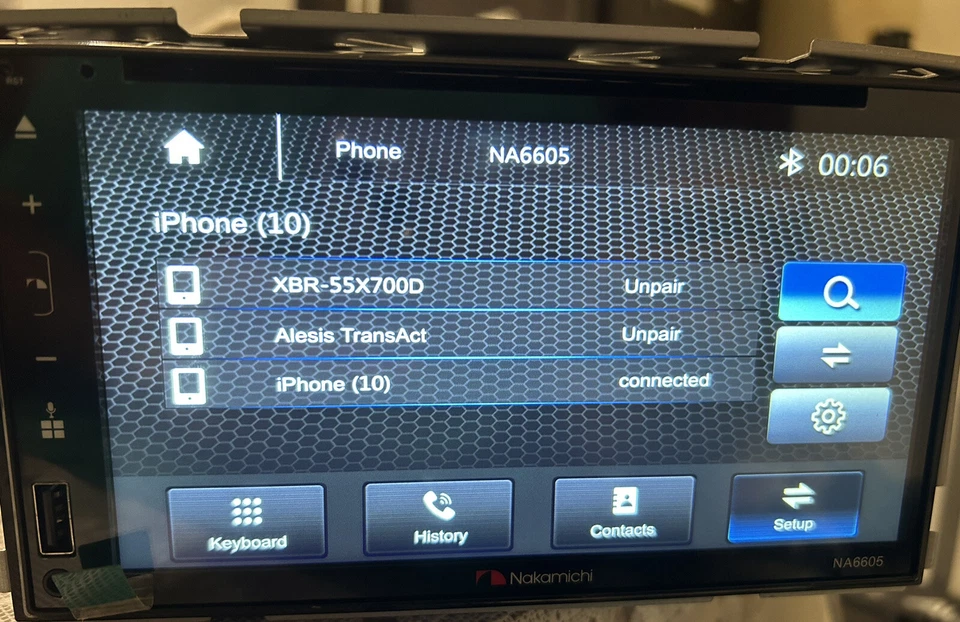 NAKAMICHI NA6605 6.8” Radio Panel 2-DIN Apple CarPlay Android Auto Receiver - Image 3 of 4