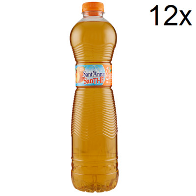 12x SanThè Sant Anna Eistee Pesca The' PET 1,5 L tea Pfirsich erfrischend