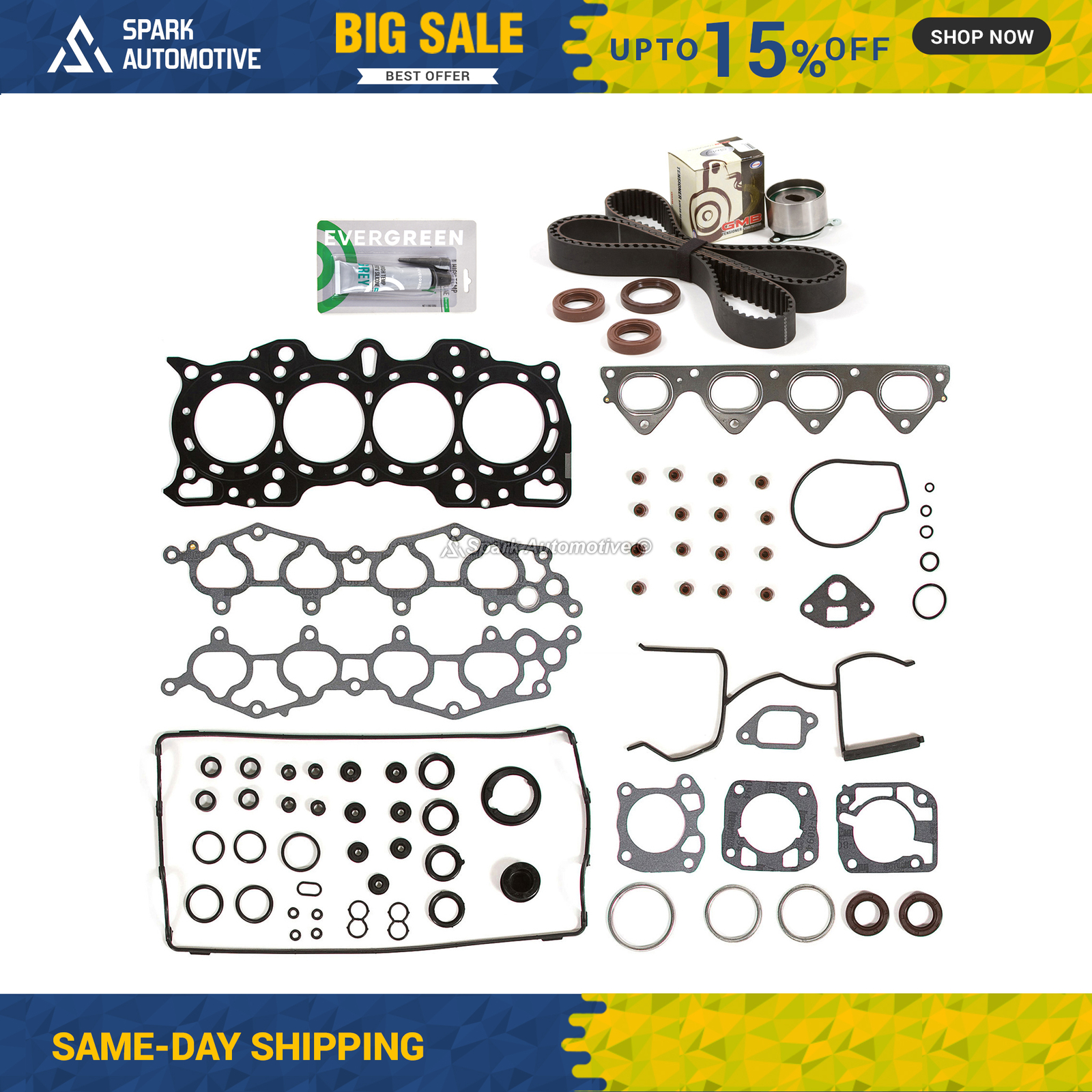 Head Gasket Set Timing Belt Kit Fit 9001 Acura Integra GS LS RS 1.8