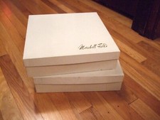ONE 1 Vintage Marshall Fields's Department Store Square Gift Box White b