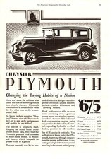 1928 Chrysler Plymouth 2-door Sedan Silver-dome High Compression Engine Print Ad 1928 Chrysler Plymouth 2-door Sedan Silver-dome High Compression Engine Print Ad