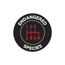 Stick Shift Endangered Species Sticker Decal