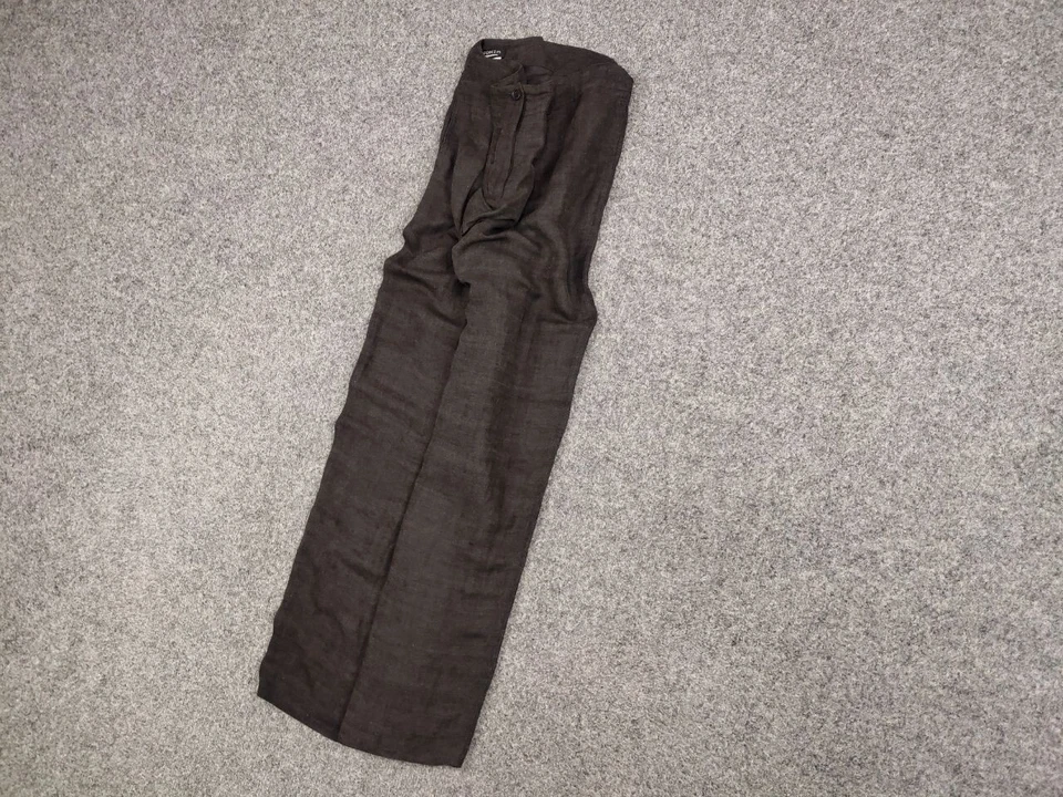 Pantalones vintage años 90 diseño Sonia Rykiel pierna ancha marrón oscuro Foto 3 de 4