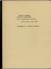 Library of Congress Lottery Bibliographies - 1914, 1934, 1942 (1970s/80s Copy)