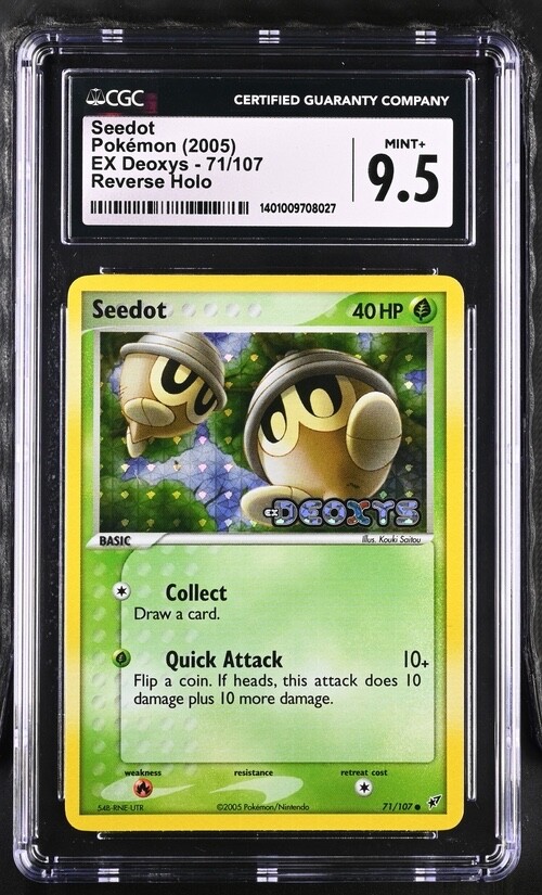 2005 Pokemon EX Deoxys Seedot Reverse Holo Rare Foil #71/107 CGC 9.5 MINT +