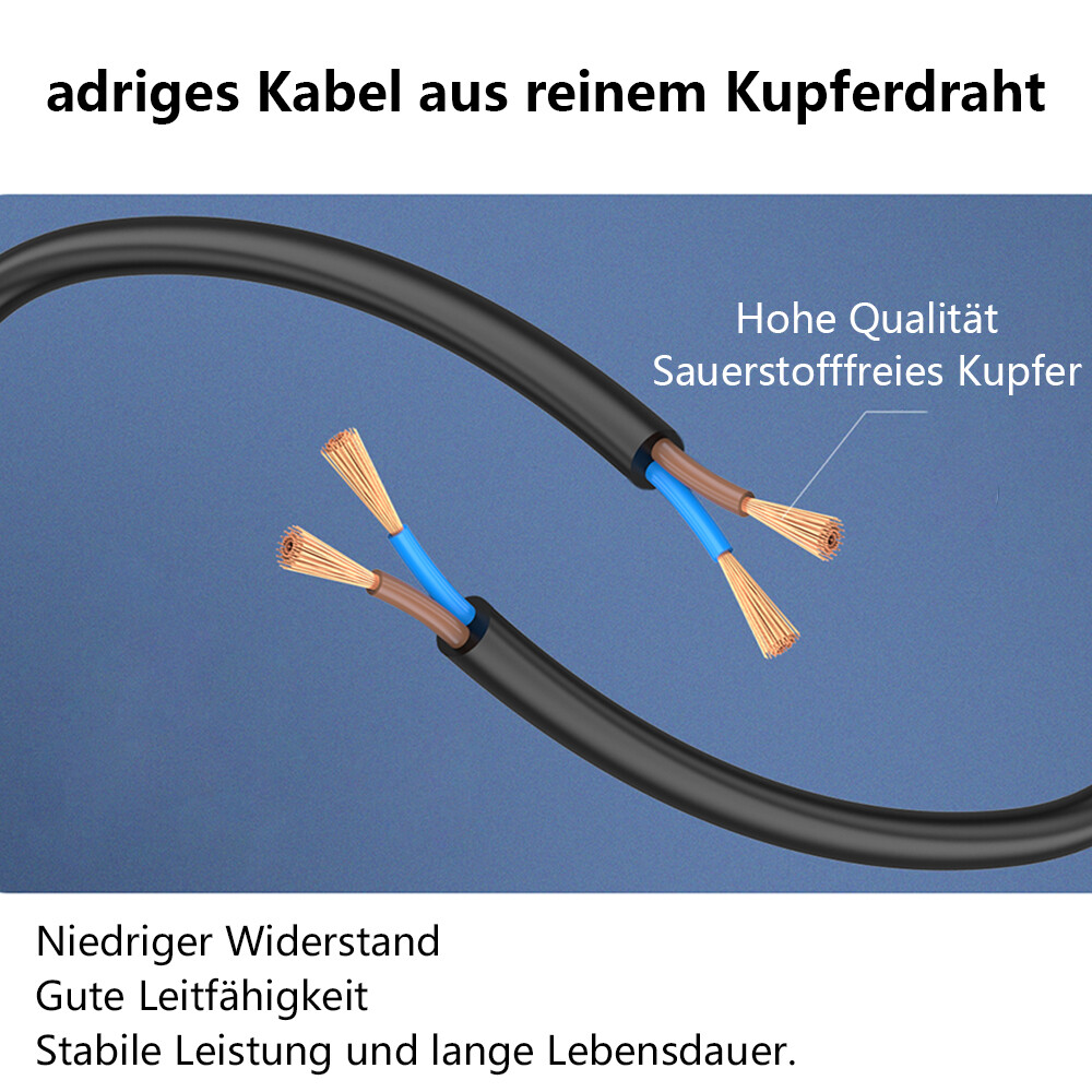 2,3,4,6-adriges PVC Isoliert Flexibel Stromkabel Kupfer Elektroleitung 05 6mm² 334178923439