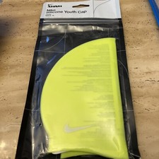 Nike Silicone Youth Training Swim Cap Yellow Ages 8-14 - New