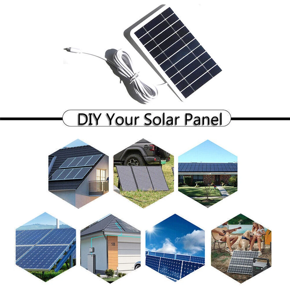 Portable Waterproof Solar Panel USB Outdoor Mobile Phone Charging Hiking Camping - Image 3 of 4