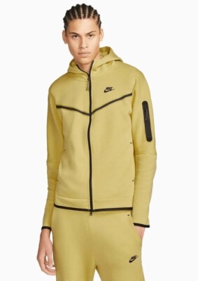 yellow nike hoodie zip
