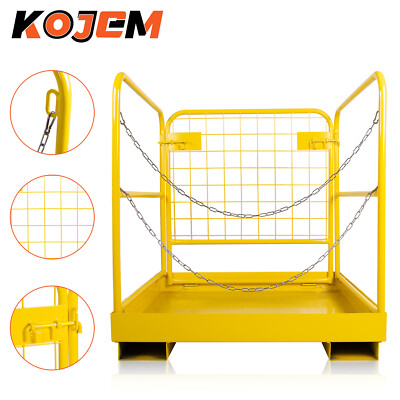 36x36'' Steel Forklift Safety Cage Work Platform Basket Heavy Duty for Aerial Job