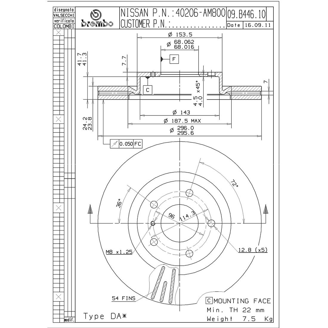 Brembo for 20032005 G35 Front Coated Brake Rotors eBay