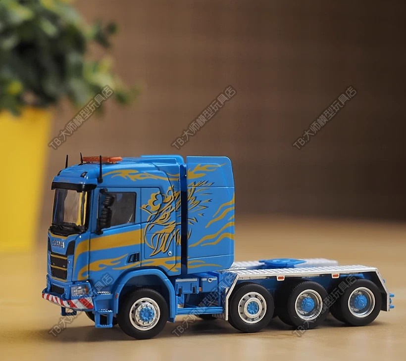 1:64 Masdi Scania R650 Model Diecast Metal Truck Tractor Army Blue Color - Image 2 of 4