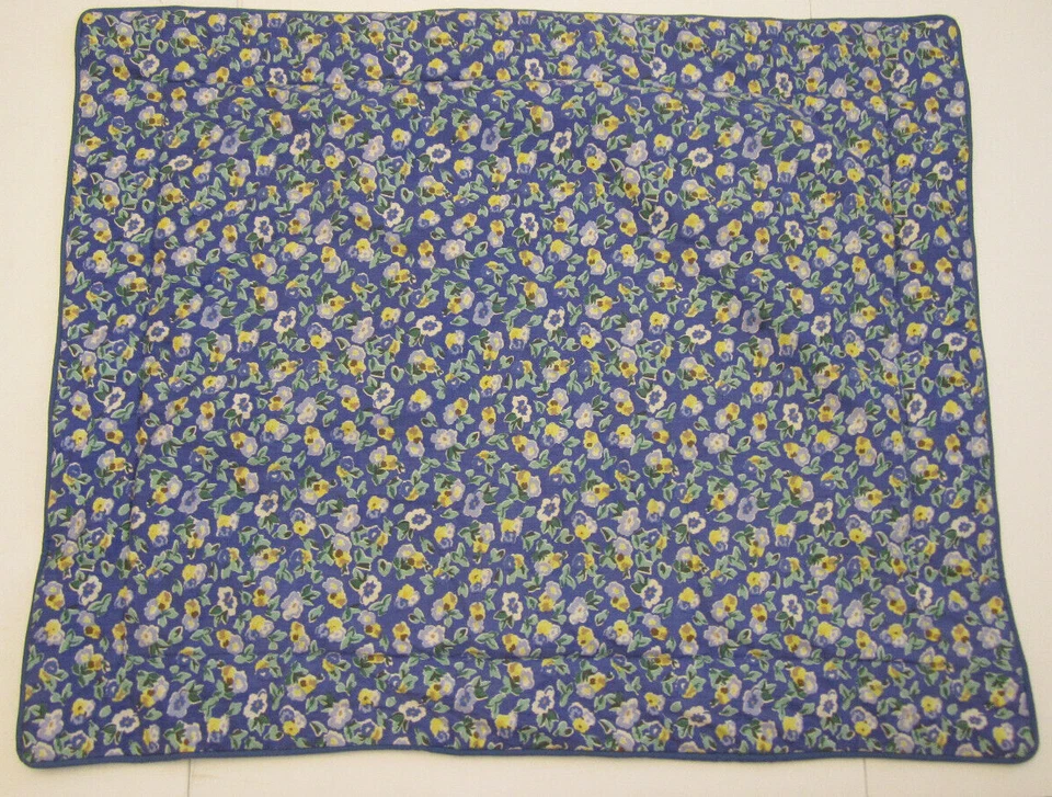 Funda de Almohada Laura Ashley Sham Clásica Azul Amarillo Casa Floral 30x24 Foto 2 de 4