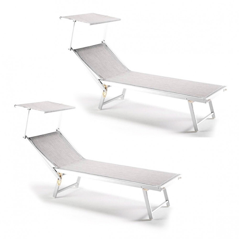 Bain de soleil aluminium de qualité supérieure avec auvent pare-soleil gris anthracite