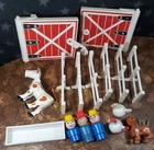 Vintage FISHER PRICE Little People Farm Animals Fencing and barn doors 16 pieces