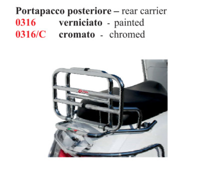 FACO 0316/C PORTAPACCHI POSTERIORE KYMCO LIKE - LIKE LX 50 125 200i 2009-2016