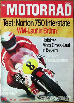 Das Motorrad 16/72 Test Norton Interstate 750, Großer Preis der Tschechoslowakei
