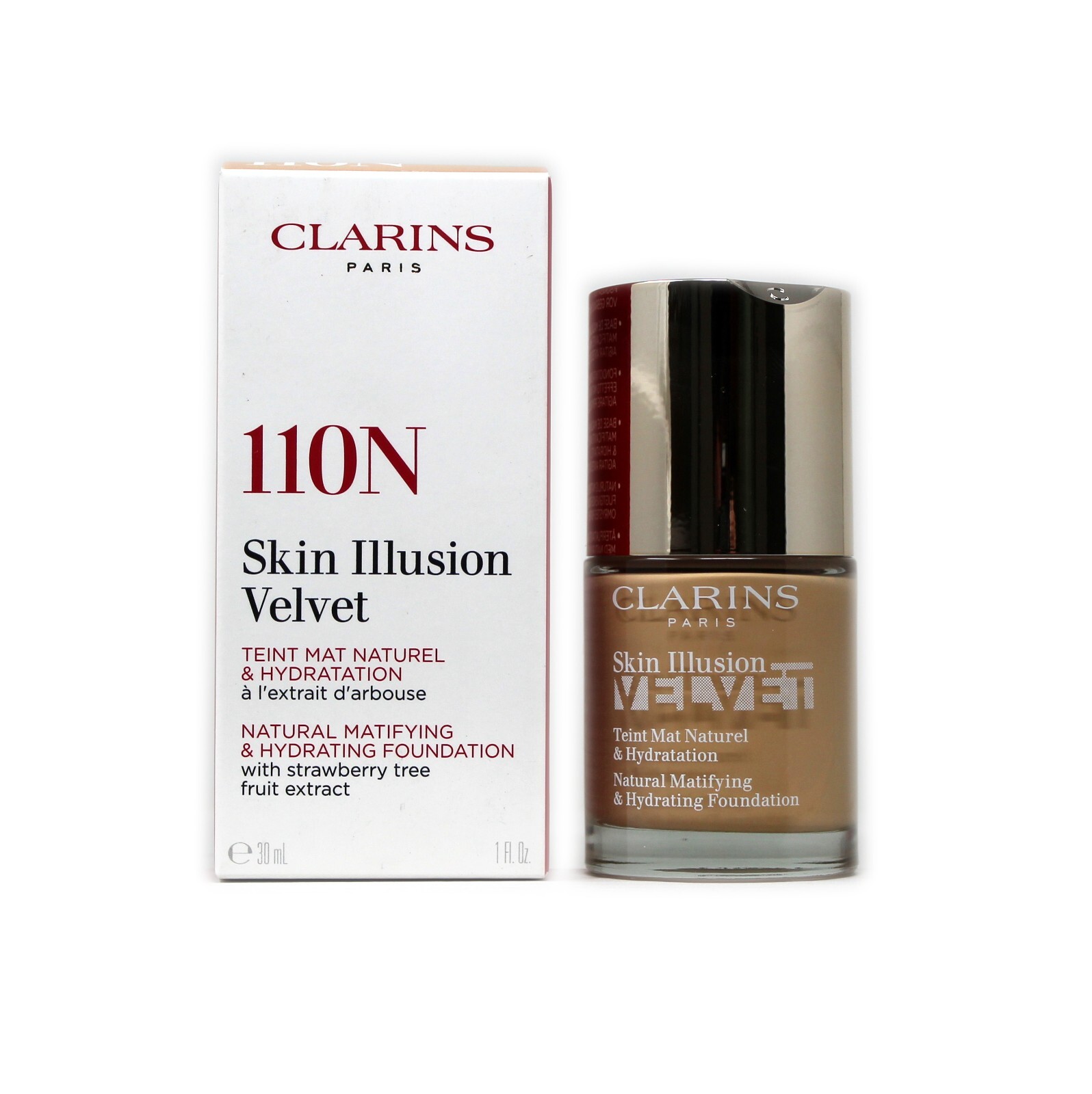 ТОНАЛЬНЫЙ КРЕМ CLARINS SKIN ILLUSION VELVET, 30 МЛ/1 ЖИДКАЯ УНЦИЯ #110N