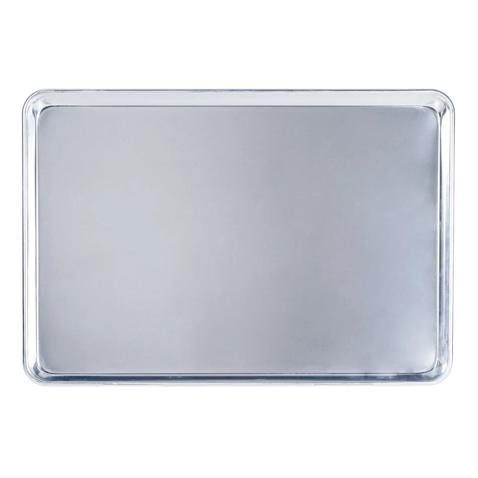 24 PACK Full Size Aluminum 18" x 26" Bun Sheet Baking Pan Wire in Rim Commercial - Image 3 of 4