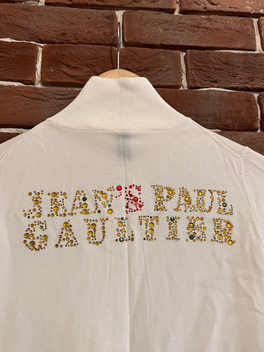 Vintage 90s Jean Paul Gaultier Big Logo Zip Knit Sweater M Vintage 90s Jean Paul Gaultier Big Logo Zip Knit Sweater M