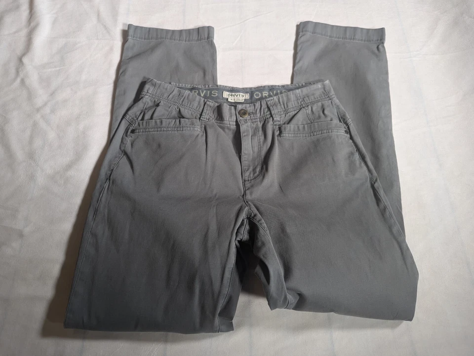 Pantalones Orvis Mujer 6 Ligeros Rectos Verdes 5 Bolsillos Elastizados 30" Entrepierna Foto 3 de 4