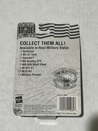 GI Joe Hasbro Maisto Die Cast Metal Humvee And Official Collectors Dog Tag - Picture 2 of 3