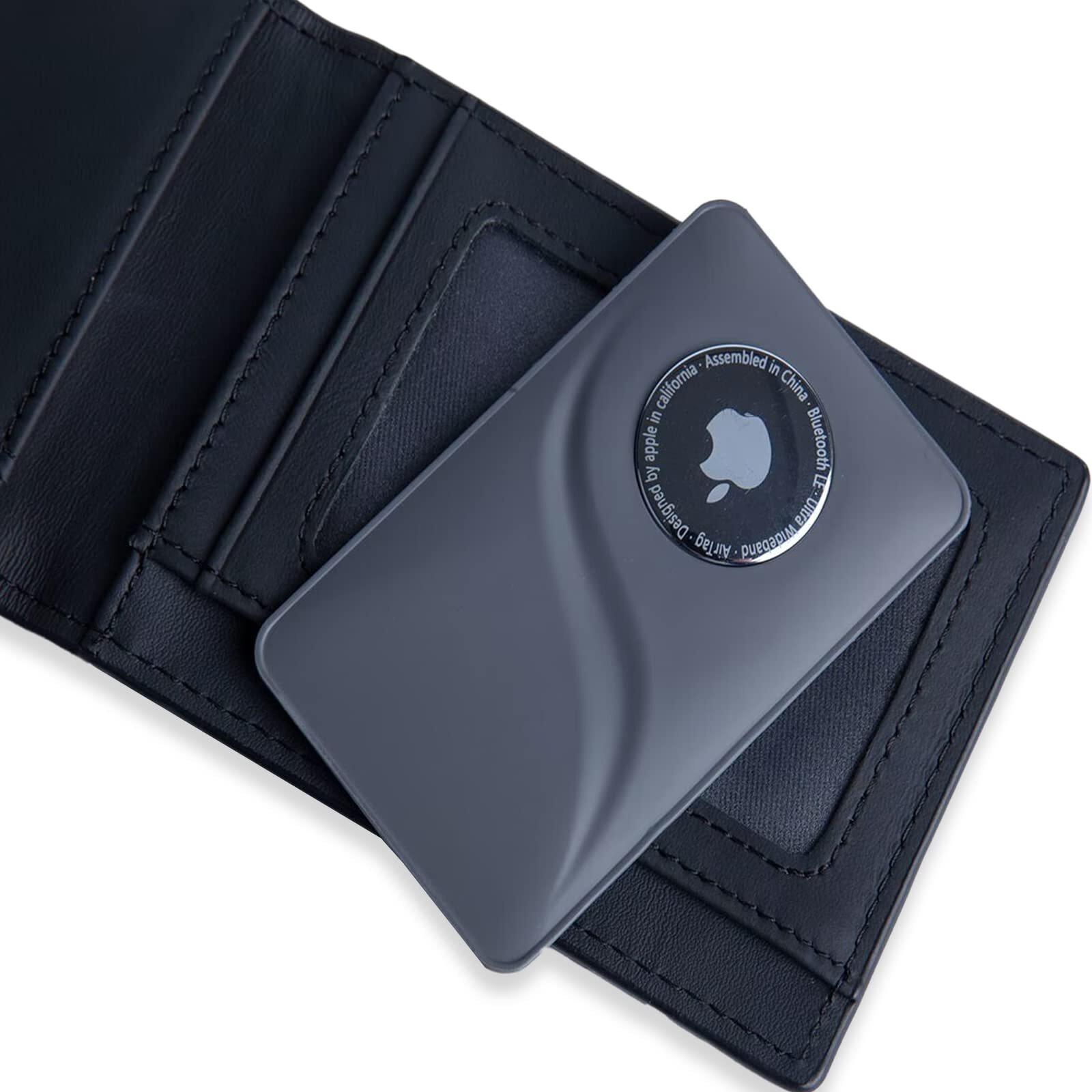 Slim Credit Card-Sized AirTag Wallet Case for Purse or Pocket-image